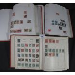 All world stamp collection in two Stanley Gibbons Tower Albums and a Triumph album.