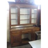 Early 20th Century oak two stage cabinet back dog kennel dresser. (B.P. 24% incl.