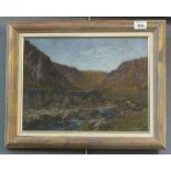 L Elliot, Lake district landscape entitled 'Longsleddal', oils on canvas. Framed. (B.P. 24% incl.