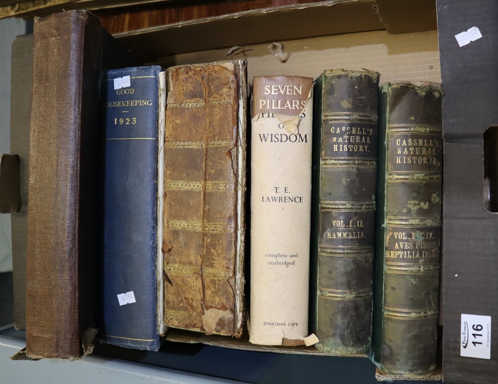 Box of antiquarian type books to include; Bacon's atlas of the British Isles,