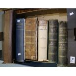 Box of antiquarian type books to include; Bacon's atlas of the British Isles,