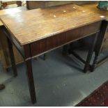 19th Century mahogany single drawer side table of rectangular form. (B.P. 24% incl.