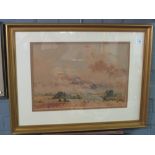 Will Evans (Welsh, born Swansea 1888-1957), Gower landscape, signed, watercolours. 36 x 54cm approx.