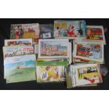 Postcards selection of humorous, saucy seaside cards. Around 190 cards. (B.P. 24% incl.