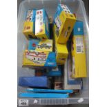 Plastic box containing assorted Corgi Classics and other boxed diecast model vehicles, various. (B.