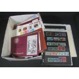 Box with all world selection of stamps, First Day covers and cards. (B.P. 24% incl.
