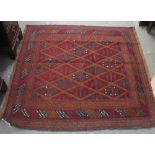 Geometric gazak rug, 115 x 114cm approx. (B.P. 24% incl.