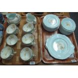 Two trays of Paragon fine bone china 'Rockery' design teaware. (B.P. 24% incl.