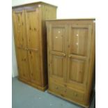 Two similar modern pine wardrobes. (2) (B.P. 24% incl.