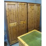 Two similar modern natural pine double wardrobes. (2) (B.P. 24% incl.