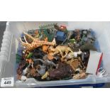 Box of plastic farm and wild animals, buildings etc. (B.P. 24% incl.