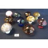 Collection of ten art glass mushrooms by Wedgwood. (10) (B.P. 24% incl.