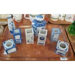 A mixed lot of Japanese porcelain items to include; reticulated small display pieces, sake bottle,