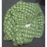 Green crochet bedspread. (B.P. 24% incl.