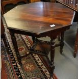 Edwardian mahogany octagonal occasional table with under tier. (B.P. 24% incl.