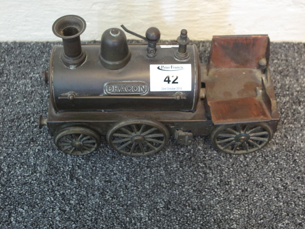 Vintage tin plate steam engine marked 'Dragon'. (B.P. 24% incl. - Image 2 of 5