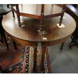 19th Century mahogany D ended dining table. (B.P. 24% incl.