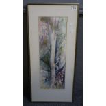 Welsh School (20th Century), 'Tree and Woods, Picton', indistincly signed and dated '88,