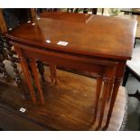 Reproduction yew wood nest of tables. (B.P. 24% incl.