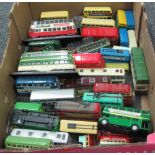 Box of diecast models of buses (various). (B.P. 24% incl.