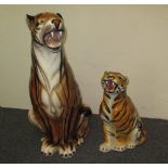 Two modern large ceramic studies of tigers. (2) (B.P. 24% incl.