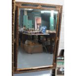 20th Century bevel plate rectangular mirror having moulded foliate decoration. (B.P. 24% incl.