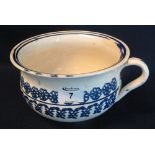 19th Century Llanelly pottery sponge decorated chamber pot. (B.P. 24% incl.