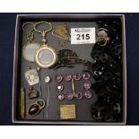 A collection of assorted Victorian jewellery and buckles including;