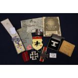 Collection of Second World War German medals and postcards, various, to include; Mutter, Kreuze,