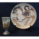Two items of art pottery to include;