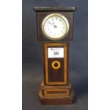 Edwardian miniature mahogany inlaid longcase clock. (B.P. 24% incl.