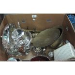 Box of assorted metalware various. (B.P. 24% incl.