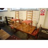 Modern pine rectangular refectory type table,