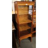 20th Century mahogany framed single glazed display cabinet on stand. (B.P. 24% incl.