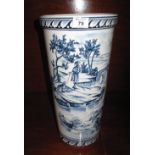 Portuguese china blue and white decorated umbrella stand. (B.P. 24% incl.