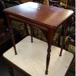 Small Edwardian mahogany lamp or side table with fret cut decoration. (B.P. 24% incl.