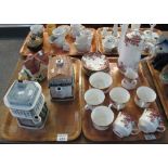 15 piece Royal Stafford bone china 'Olde English Garden' teaware,