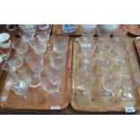 Two trays of assorted drinking vessels. (B.P. 24% incl.