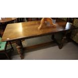 Early 20th Century oak refectory type table. (B.P. 24% incl.