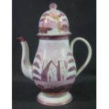 19TH CENTURY CAMBRIAN POTTERY PINK LUSTR