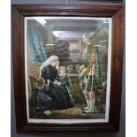 'The Return of the Sword', coloured print, framed and glazed. Good quality oak frame. (B.P.
