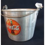 Advertising - aluminium swing handled Coca-Cola ice bucket. (B.P. 24% incl.