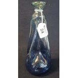 Art Nouveau design blue soda glass tapering vase in Clutha style. (B.P. 24% incl.