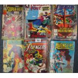 Box of assorted comics to include; The Micronauts, X-Men, The Avengers, The Super Heroes,