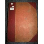 Large half red Morocco leather bound hardback book 'British Hunts and Huntsmen', England N.E.