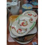 Tray of china to include; Royal Doulton Series ware plates, Royal Doulton 'Syren' D5102 dishes,