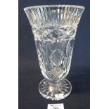 Waterford crystal pedestal celery type vase, with star cut base. (B.P. 24% incl.
