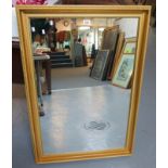 Modern gilt framed, rectangular mirror. (B.P. 24% incl.