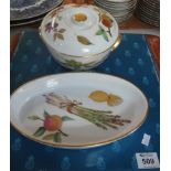 Two trays of Royal Worcester oven to table ware items, some in original boxes,
