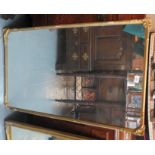 Large gilt framed shell relief rectangular mirror. (B.P. 24% incl.